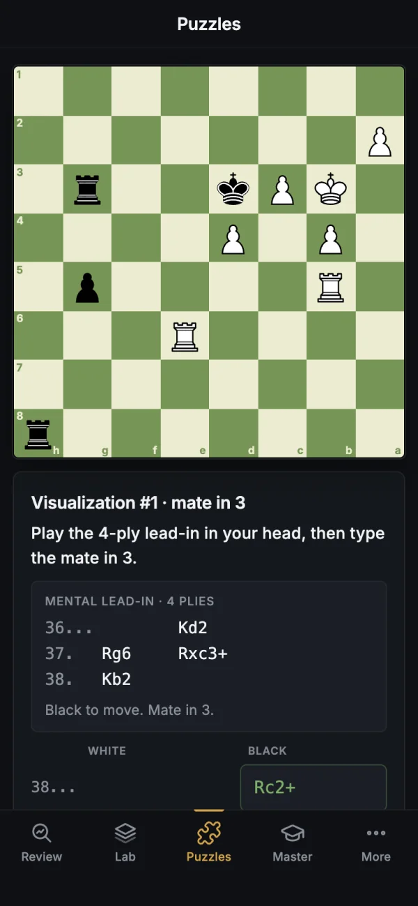 A visualization puzzle on a phone